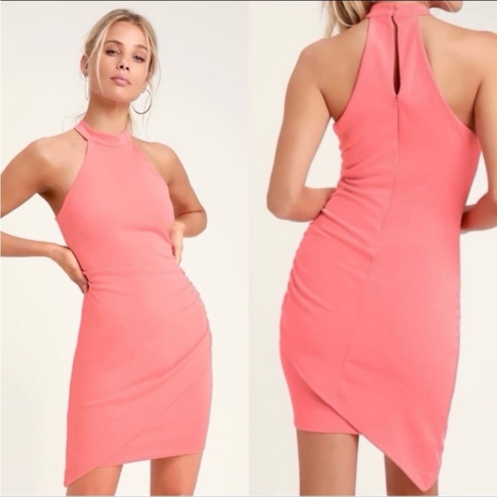 Lulus Halter Coral dress
